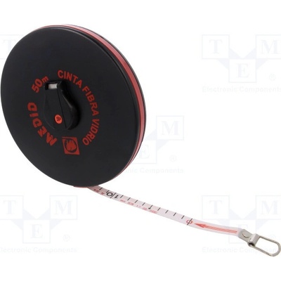 MEDID 121050D Svinovací metr; Dl:50m; Šíř:15mm; Mat.těl: ABS