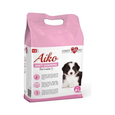 Aiko Plienky pre sučky Soft Diapers M-L 36x52 cm 12 ks