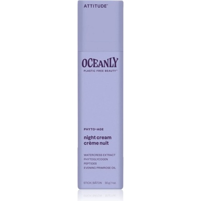 ATTITUDE Oceanly Night Cream нощен крем против всички признаци на стареене с пептиди 30 гр