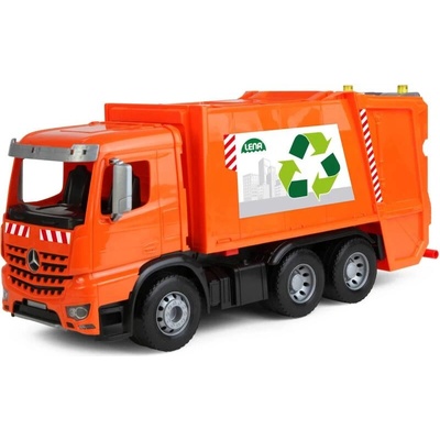 Lena WORXX Auto Mercedes-Benz Arocs popeláři funkční + 2 popelnice