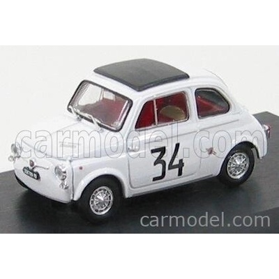 Brumm Fiat 500 595 Abarth N 34 Winner Criterium Apertura Monza 1964 Franco Patria Bílá 1:43