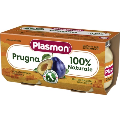 Plasmon плодово пюре от слива 6+м 2х80г
