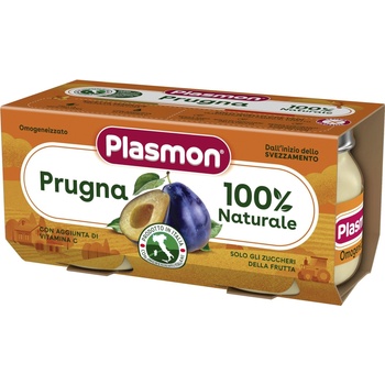 Plasmon плодово пюре от слива 6+м 2х80г