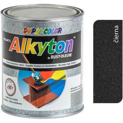 Rust Oleum Alkyton ANTIKORÓZNA FARBA NA HRDZU 2V1 KLADIVKOVÁ ČIERNA 750ml