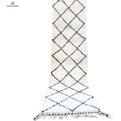 My Soul Depot Пътека beni ourain / черни ромбове (ber051)