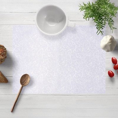 Biante Teflónové prestieranie TF-078 Ornamenty studená biela 30x40 cm