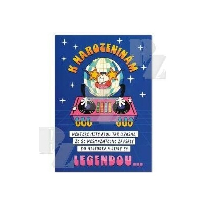 Blahopřání s textem Narozeniny Legenda Hrací, Albi