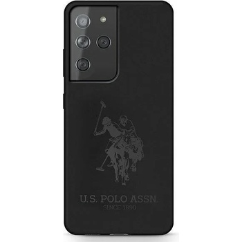 U. S. Polo Assn Калъф за телефон US Polo USHCS21LSLHRTBK Silicone On Tone за Samsung Galaxy S21 Ultra, черен (KXG0016962)