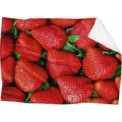 Impar fleece deka Jahody Podšití beránkem ANO 150x120