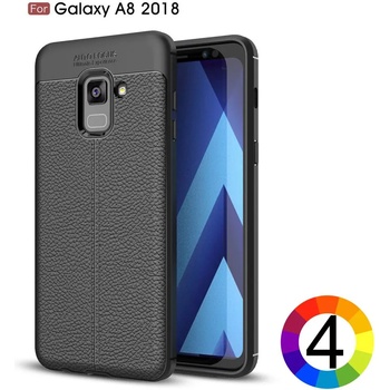 Image 1 of Samsung Galaxy A8 (2018) Удароустойчив Litchi Skin Калъф и Протектор
