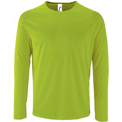 SOĽS Sporty Lsl Pánske funkčné tričko dlhý rukáv SL02071 Neon green