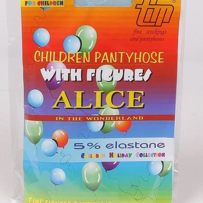 Детски фигурален чорапогащник в синьо