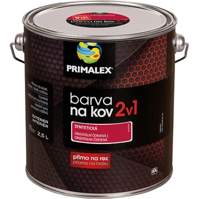 Primalex 2v1 barva na kov červená orient 2,5L