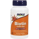 Now biotin 5000 μg 60 rostlinných kapsúl