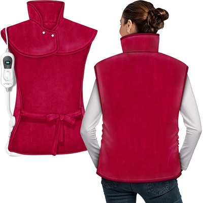 Tresko Elektrická vyhřívací dečka na záda a krk Tmavě červená