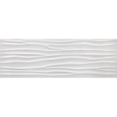 EBS Glaciar dekor 30 x 90 cm wave bílý lesklý 1,08m²
