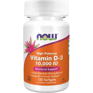 NOW NOW Vitamin D-3 10, 000 IU, 120 Softgels