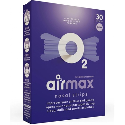 Airmax Nasal strips nosní pásky 30 ks Transparentní