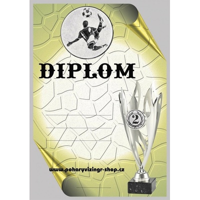 Nohejbal diplom A4 č.18 – Zboží Dáma