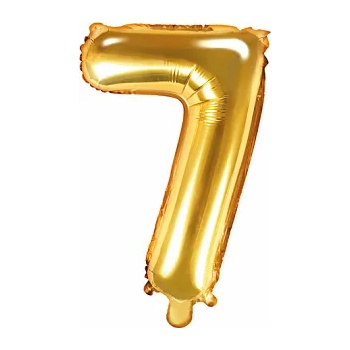 Image 1 of PartyDeco Балон от фолио Mini - число 7 златен 35 см