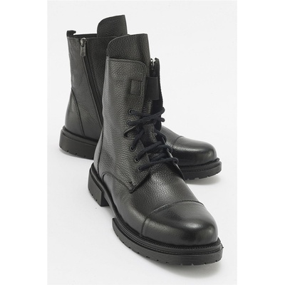 Moda Trend Мъжки боти от естествена кожа - Черни #411572 (411572_Черно)