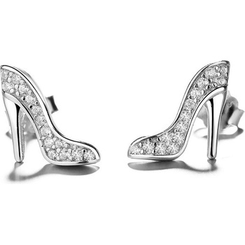DELIS Сребърни обеци от проба 925, jw750, модел на обувка, с родиево покритие (jw750)