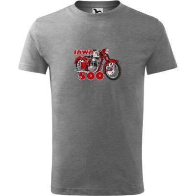 Tričko Jawa 500 OHC sivá