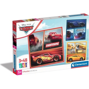 Clementoni Детски пъзел Clementoni от 3 x 48 части - Колите (вариант 1) (25305) - baby