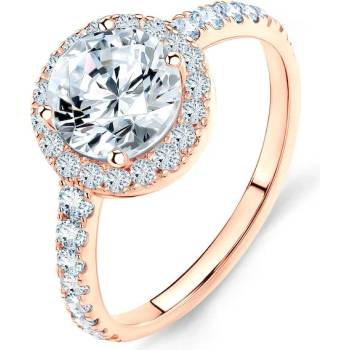 Image 1 of SAVICKI Годежен пръстен This is Love: розово злато, бял сапфир