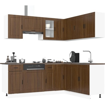 vidaXL Комплект кухненски шкафове от 11 части Porto, инженерно дърво (3314968)