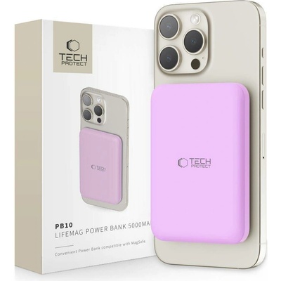 Tech-Protect PB10 LifeMag MagSafe 5000 mAh růžová
