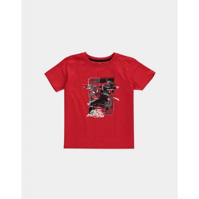 Marvel Games Classic Spider-Man iles Morales Glitch Miles Boys T-shirt Red