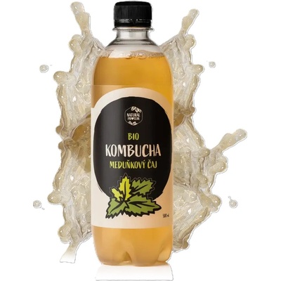 NaturalProtein Bio Kombucha meduňkový čaj 0,5 l