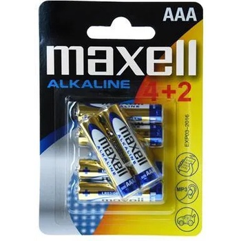 Image 1 of Maxell Алкална батерия MAXELL LR03 AAA 1, 5V /4+2 бр. в опаковка (ML-BA-LR03-4plus2)