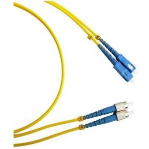 Conneu Оптични пач корди FC/UPC - SC/UPC сингъл мод, дуплекс, 25м (CNFJ-FCSCOS2DYE3mm-25)