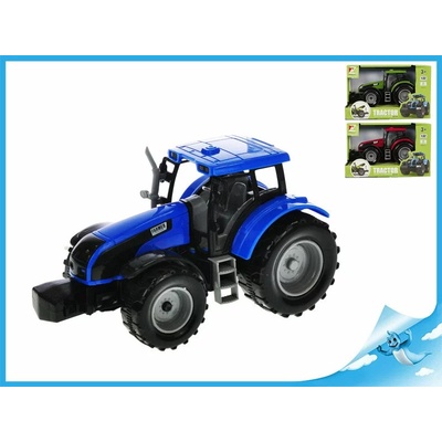 Mikro Trading Traktor 20 cm na setrvačník 3 barvy v krabičce 1:32