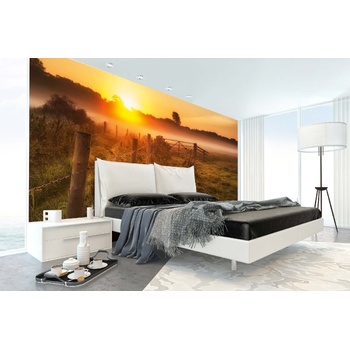 DIMEX ART s. r. o Самозалепваща се флизелинова фототапета мъглив английски пейзаж 375 x 250 см