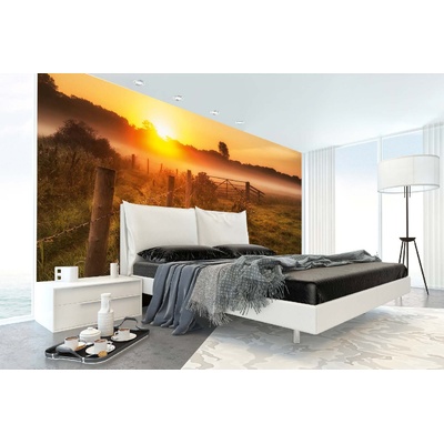 DIMEX ART Самозалепваща се флизелинова фототапета мъглив английски пейзаж 375 x 250 см