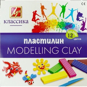 Луч Пластилин ЛУЧ Класика, 12 цвята