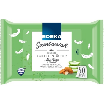 Edeka Premium vlhčený s aloe vera a mandlovým olejem 50 ks