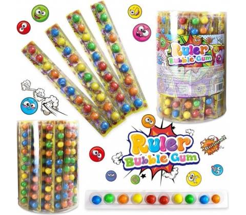 Ruler bubble gum 25g