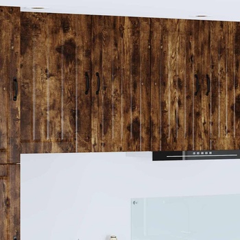 vidaXL Горен кухненски шкаф Димян дъб 40 x 31 x 80 см Инженерно дърво (885030)