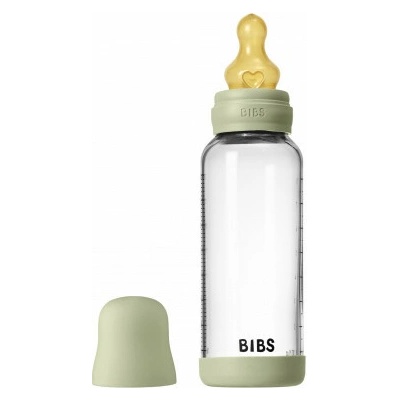 Bibs antikoliková sklenená fľaša s kaučuk cumlíkom Sage 240ml