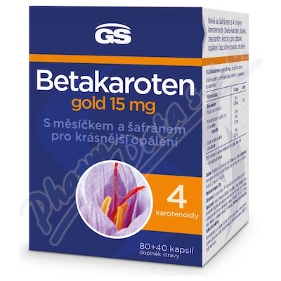 GS Betakaroten gold 15 mg 80+40 kapslí