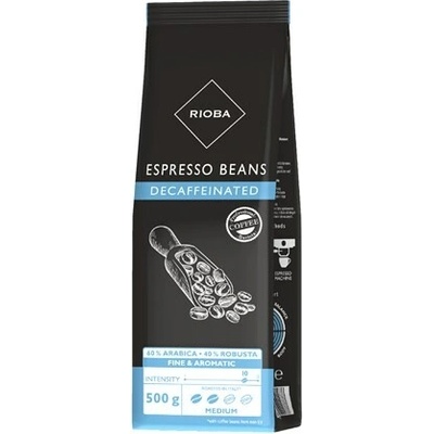 RIOBA Decaffeinated zrnková 0,5 kg