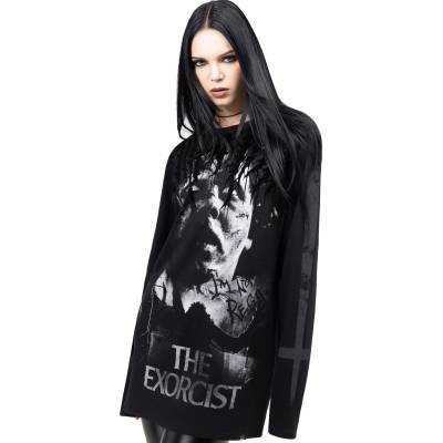 KILLSTAR Унисекс тениска с дълъг ръкав KILLSTAR x THE EXORCIST - I'm Not Regan - Black - KSRA012736