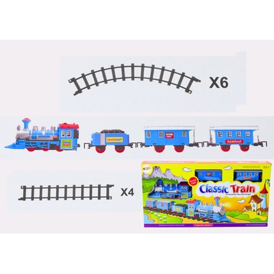 mamido Vláček na baterie se 3 vagóny a kolejemi s efekty – Zboží Mobilmania