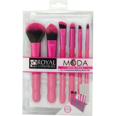Royal & Langnickel Moda Total Face sada štětců Růžová 6 ks