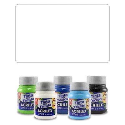 Acrilex farba na textil, White (biela) 37 ml