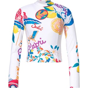 Goldbergh Дамска плажна тениска от ликра Goldbergh Women's Giorgine Long Sleeve Rashguard Lycra - Capri Dream - размер XS (150-5888-0111)